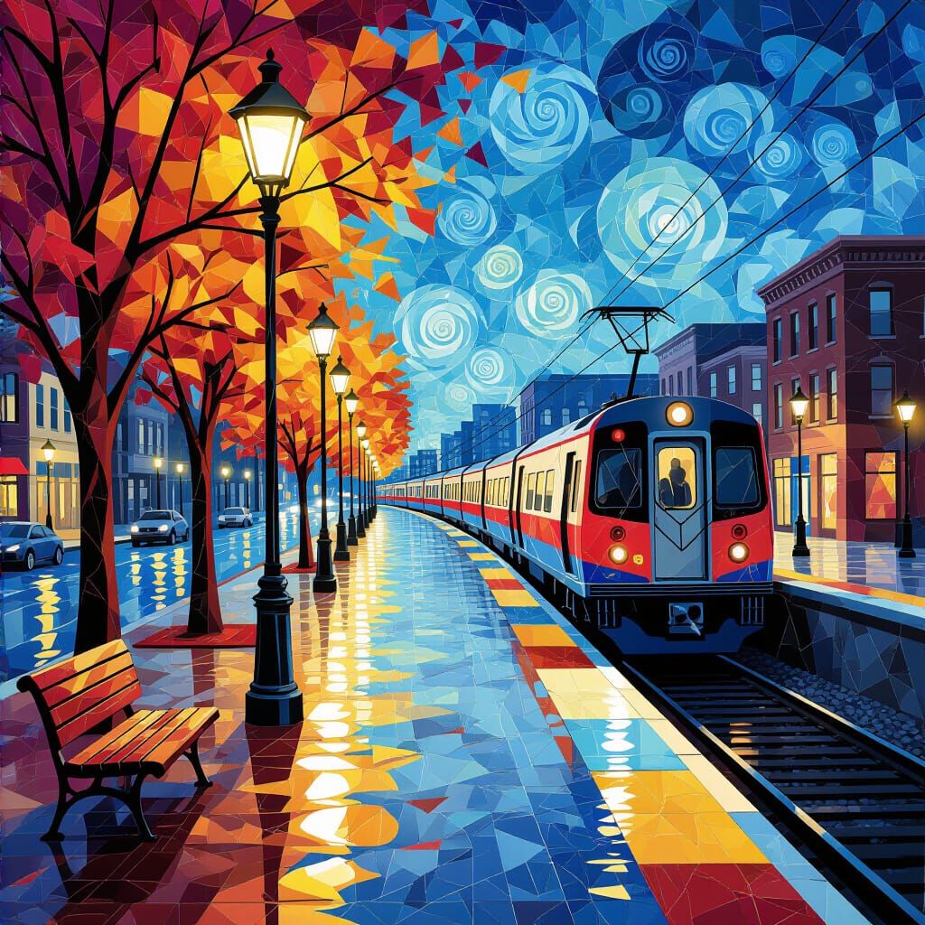 Abstract Fractal Rain in Baltimore with 3D Shading