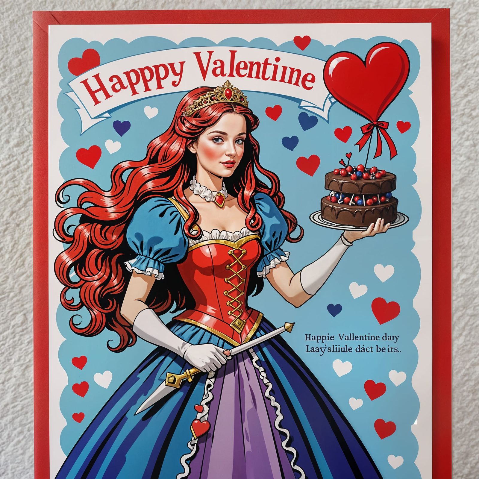 Romantic Princess Warrior Valentine in 50's Rock and Roll St...