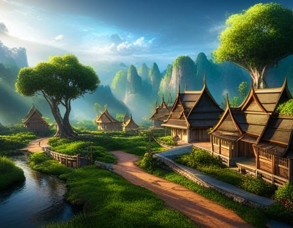 Thailand Countryside Village
