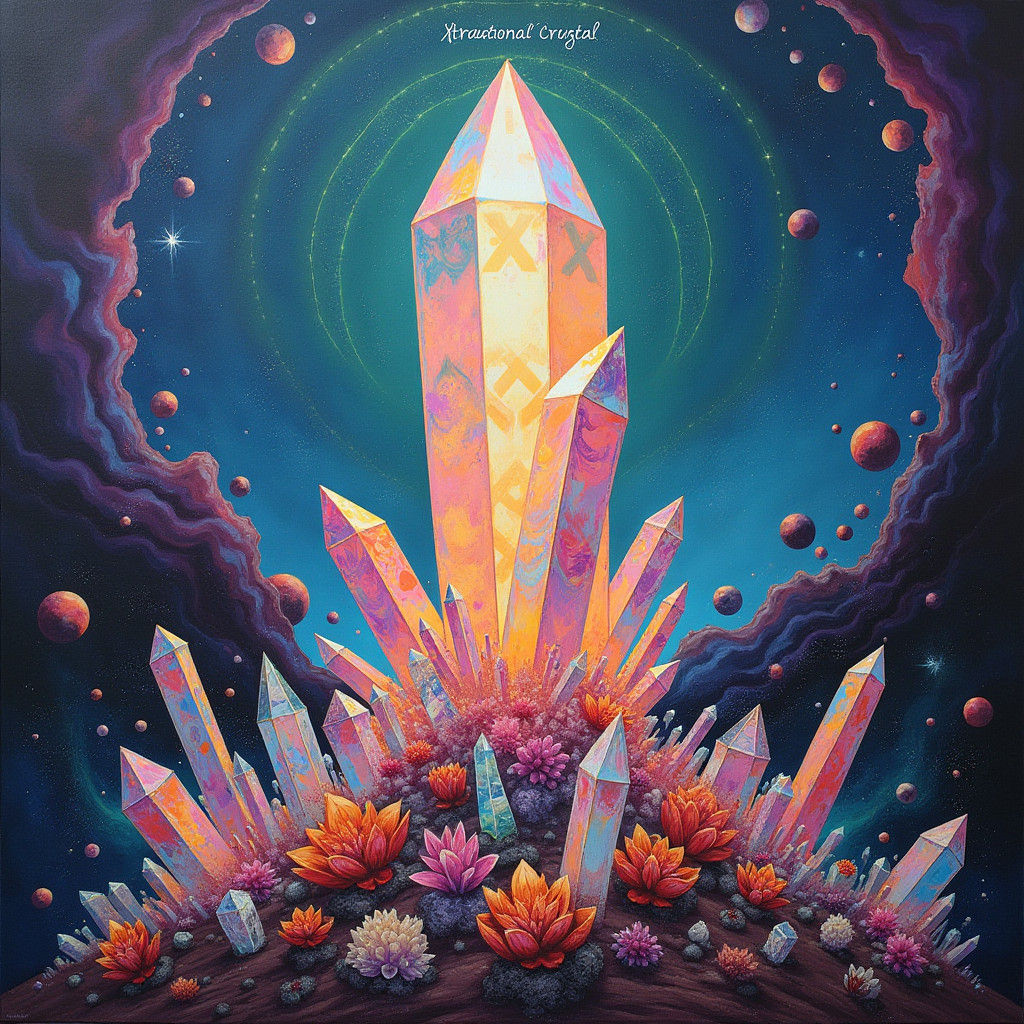 Dazzling Crystal Tower in Surrealist Style