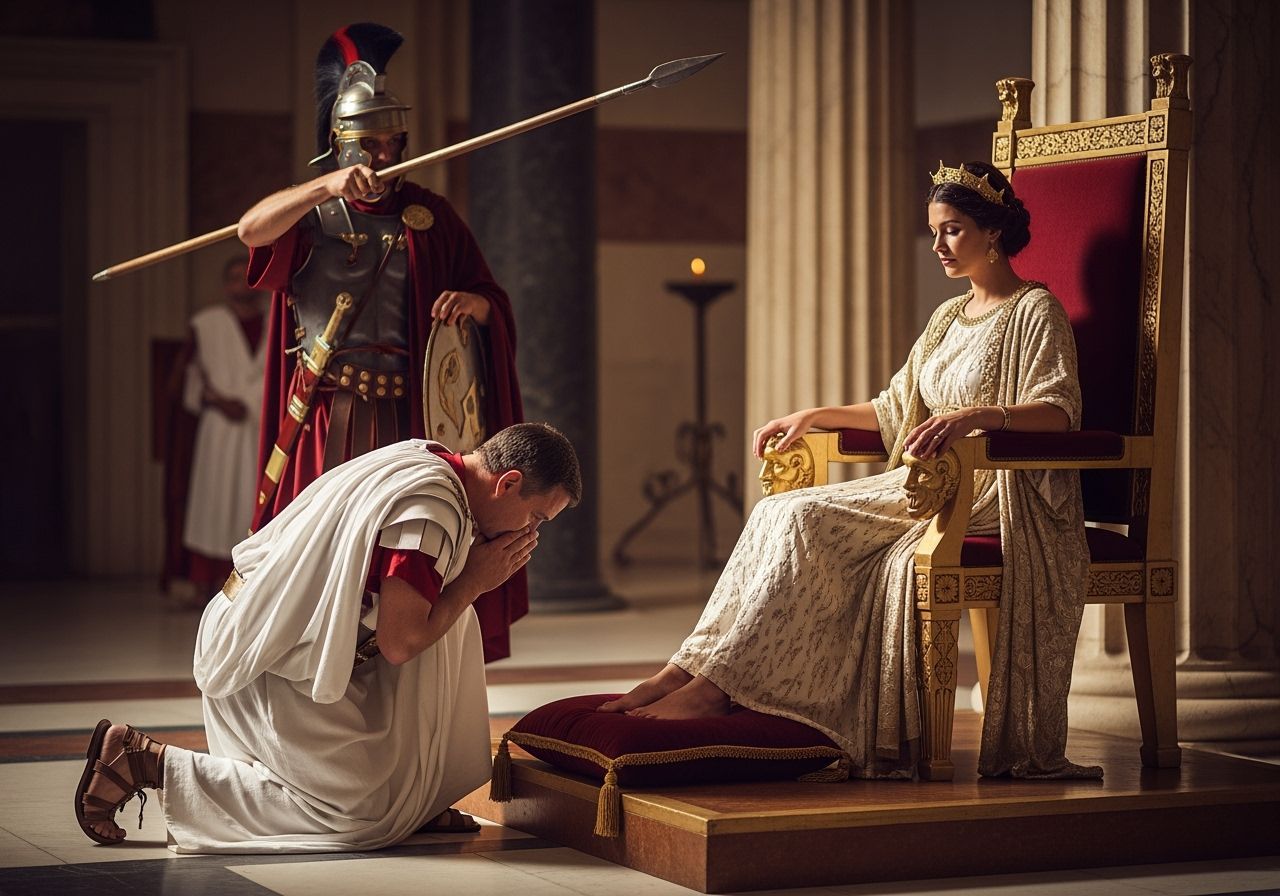 Empress Messalina on Her Throne in Ancient Rome