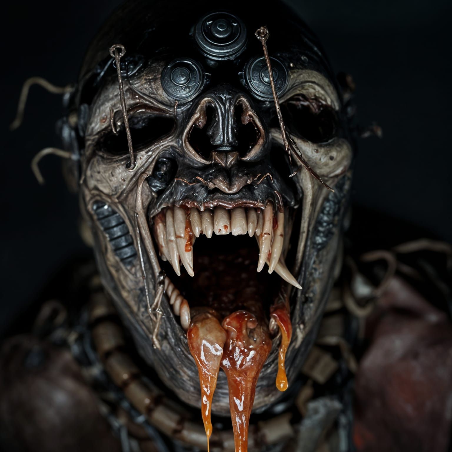 Fearsome Horror Monster with Broken Jaw