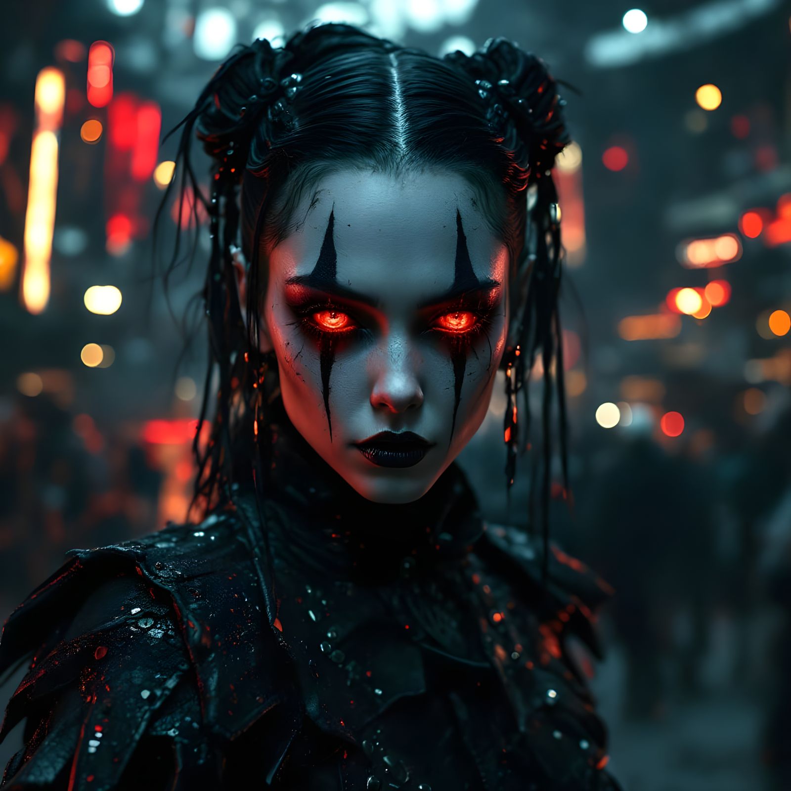 Creepy Gothpunk Circus Big Top in Cyberpunk Style