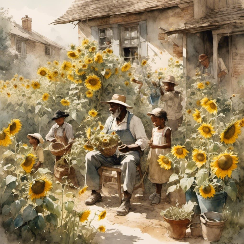 Sunflowers Bring Joy to Gardener and Grandchildren: Detailed...