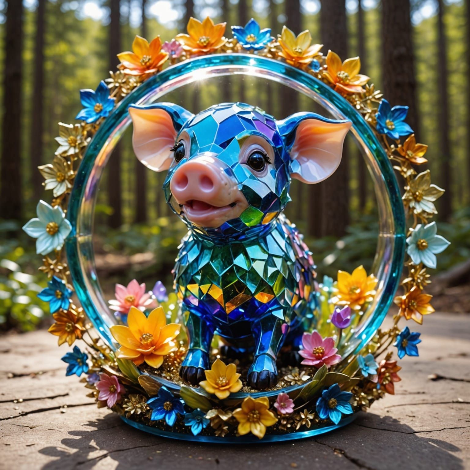 Iridescent Winter Wonderland with Tiny Creatures