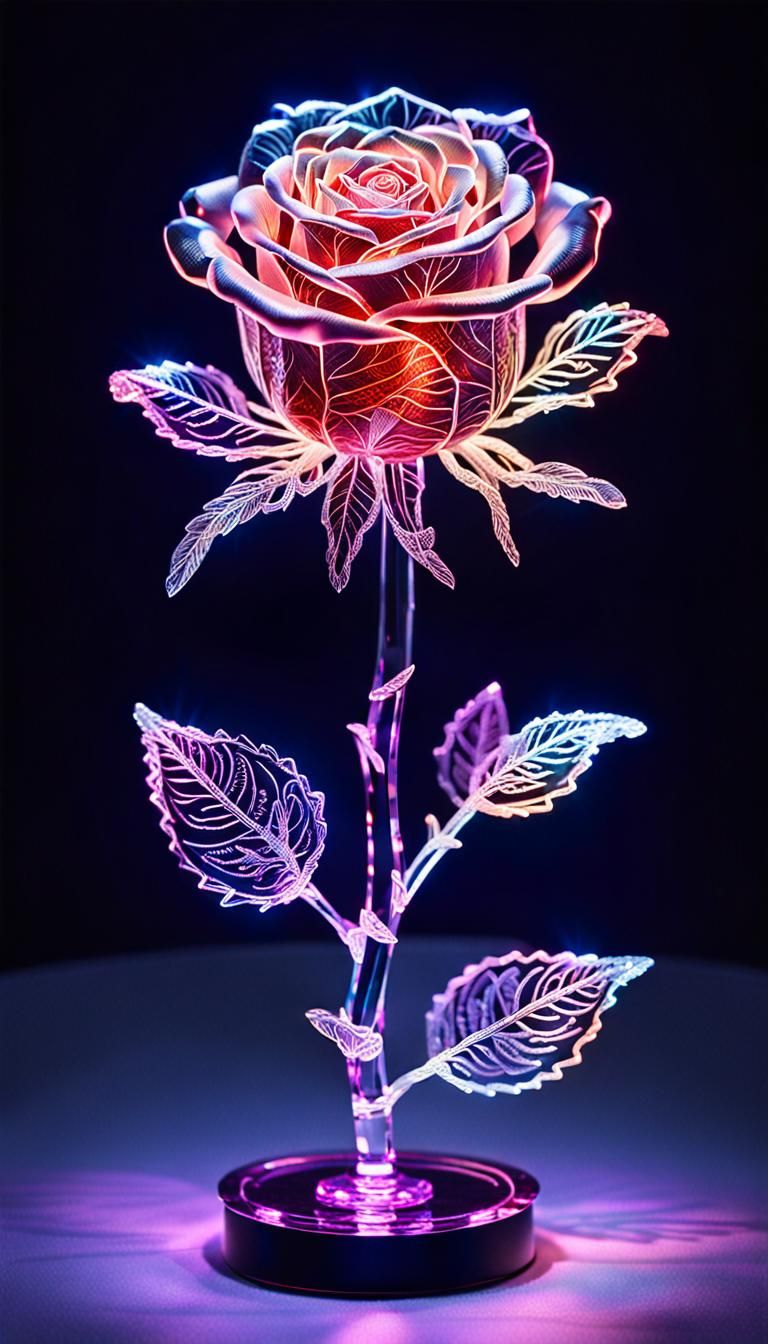 A detailed crystal rose.