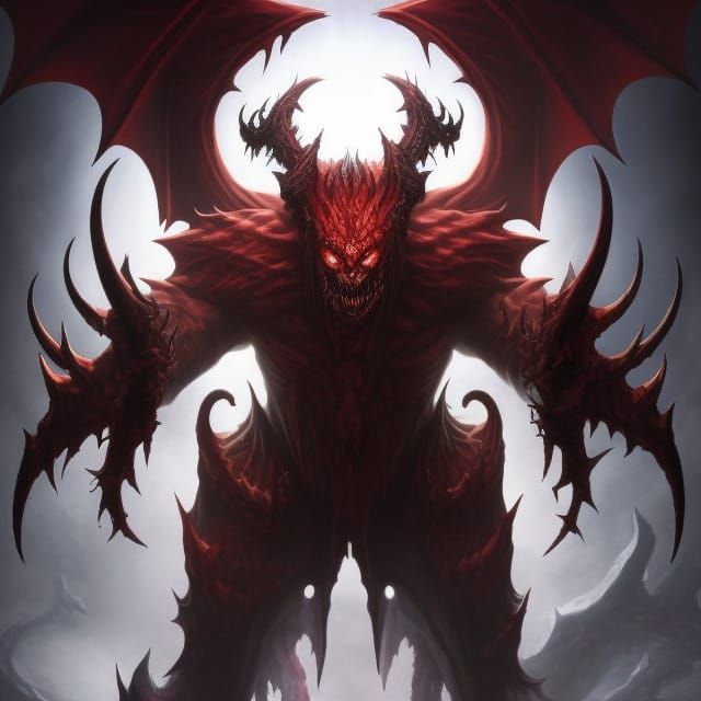 Multi-Headed Demon of the Inferno: Dark Fantasy Realism