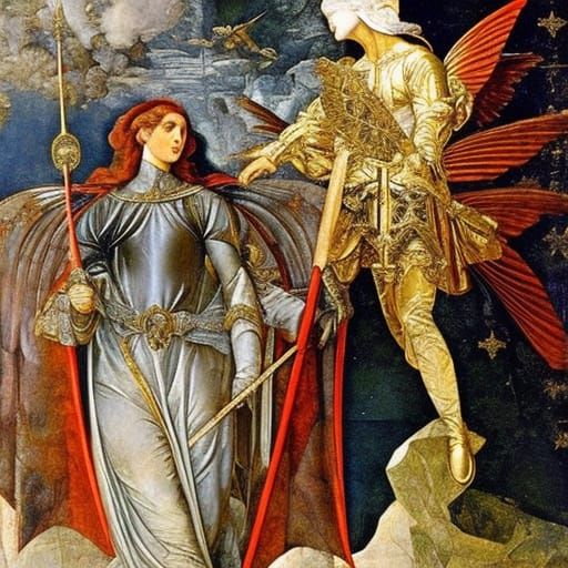 Archangel Vampire Portrait: A Symbolic Fusion