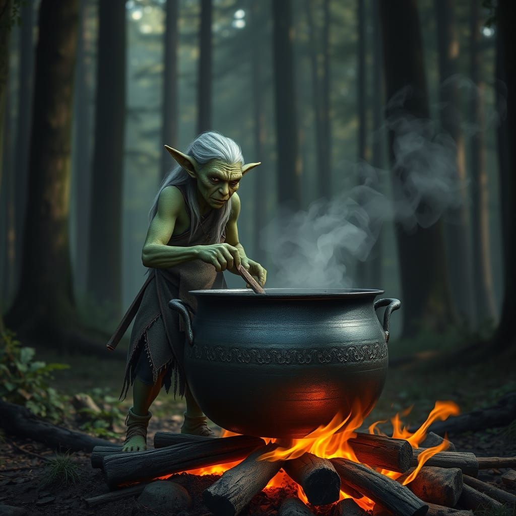 Goblin Cooks in Enchanted Forest Glade