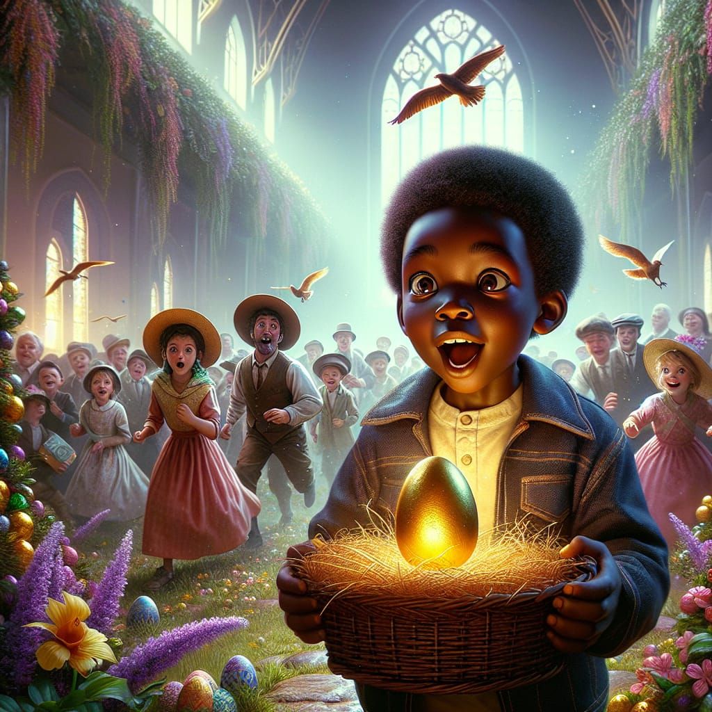 Joyful Easter Egg Hunt in a Magical World