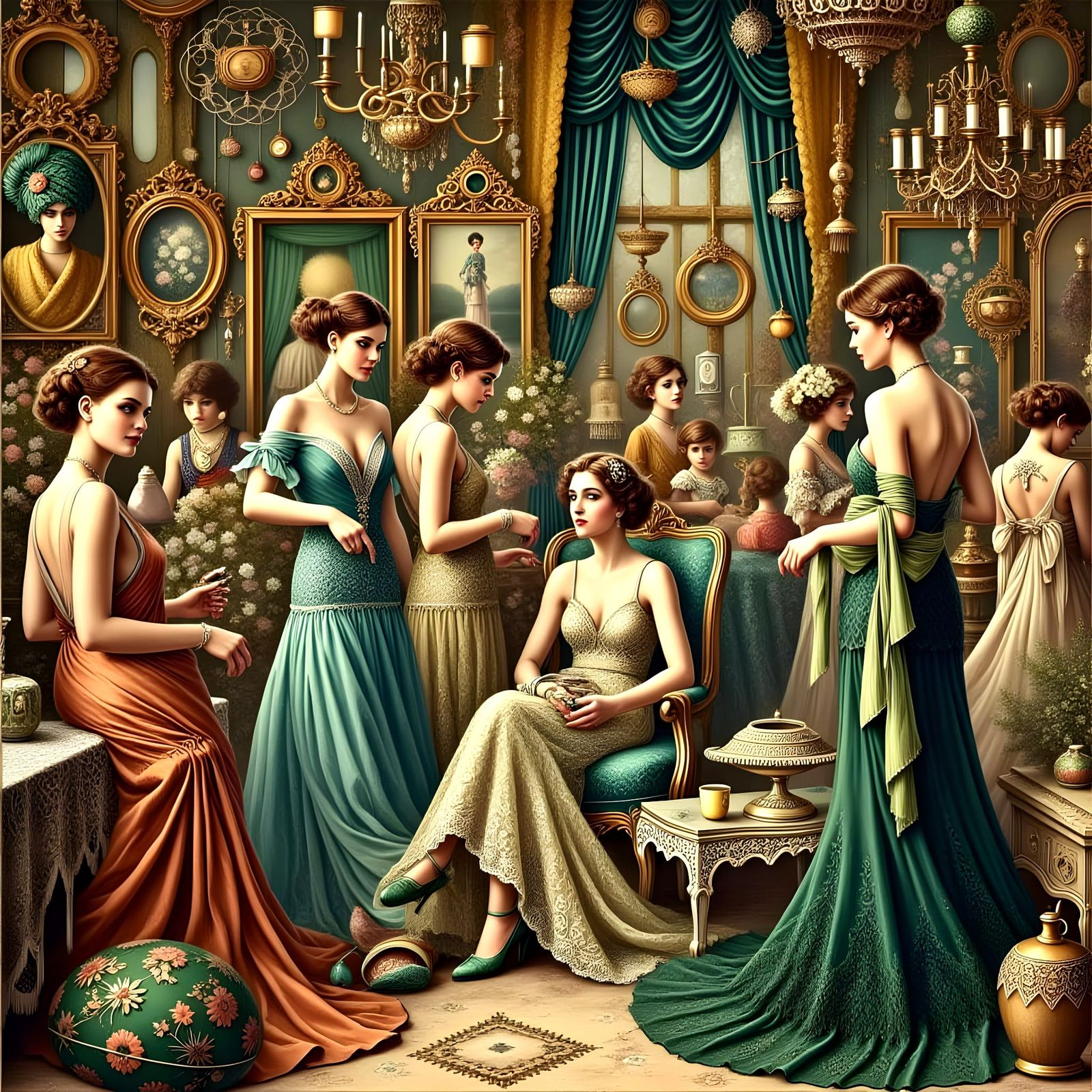 1920s Fashion Week Behind the Scenes in Elegant Art Nouveau ...