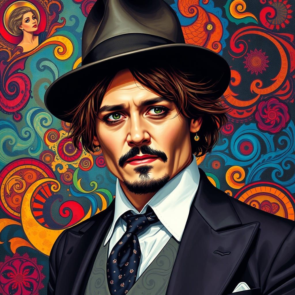 Celebrity Portrait in Vibrant Baroque Style