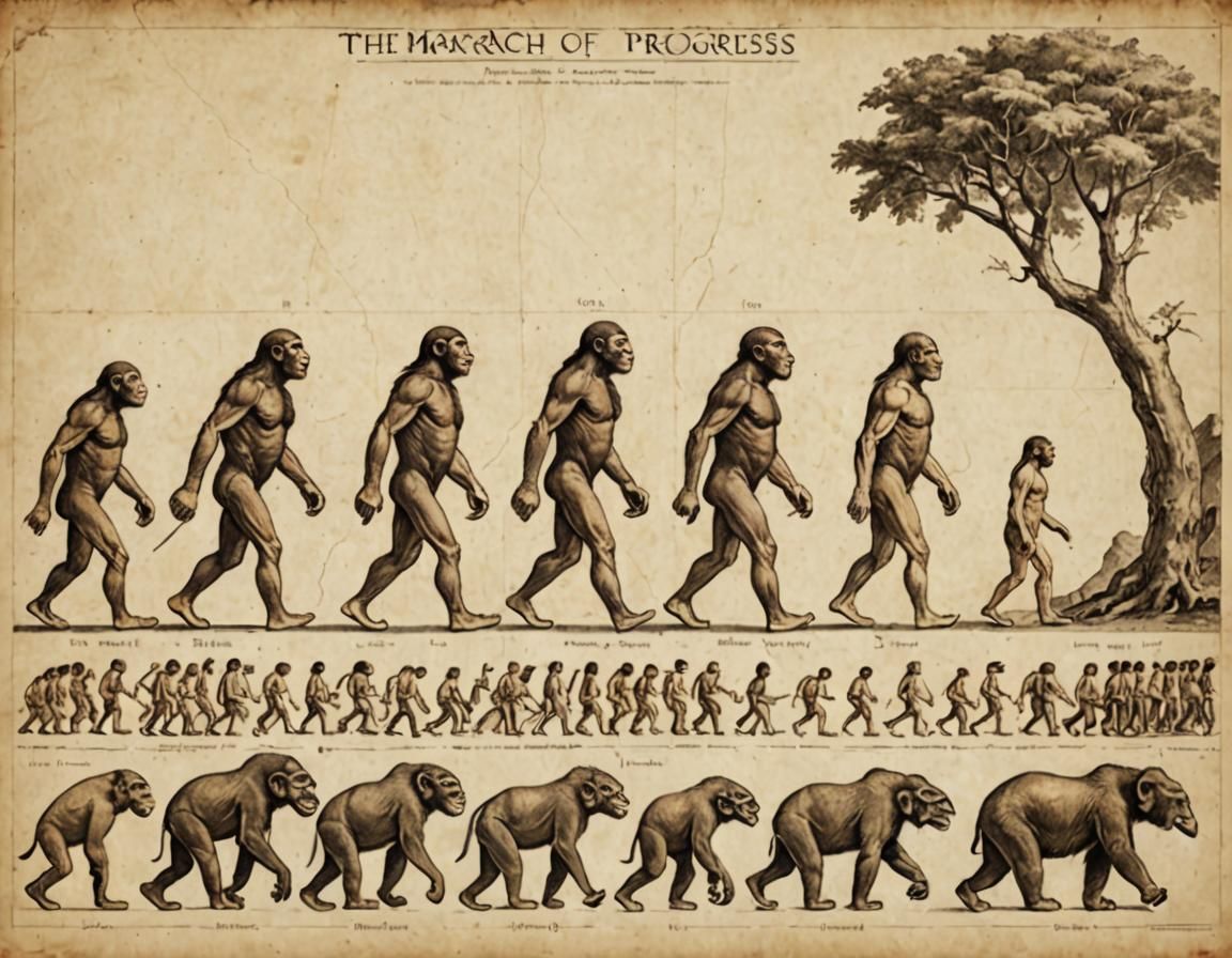 Human Evolution Diagram: The March of Progress