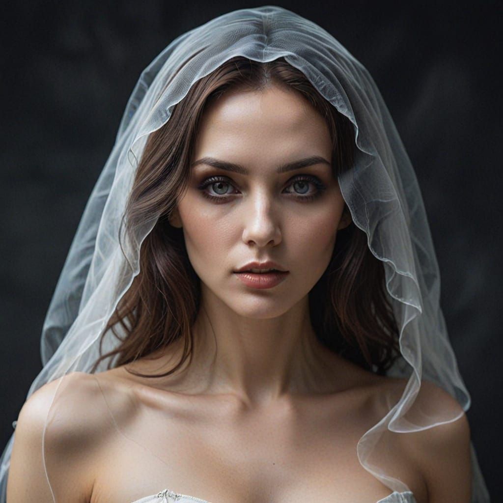 Ethereal Spirit in a Sensual Veil