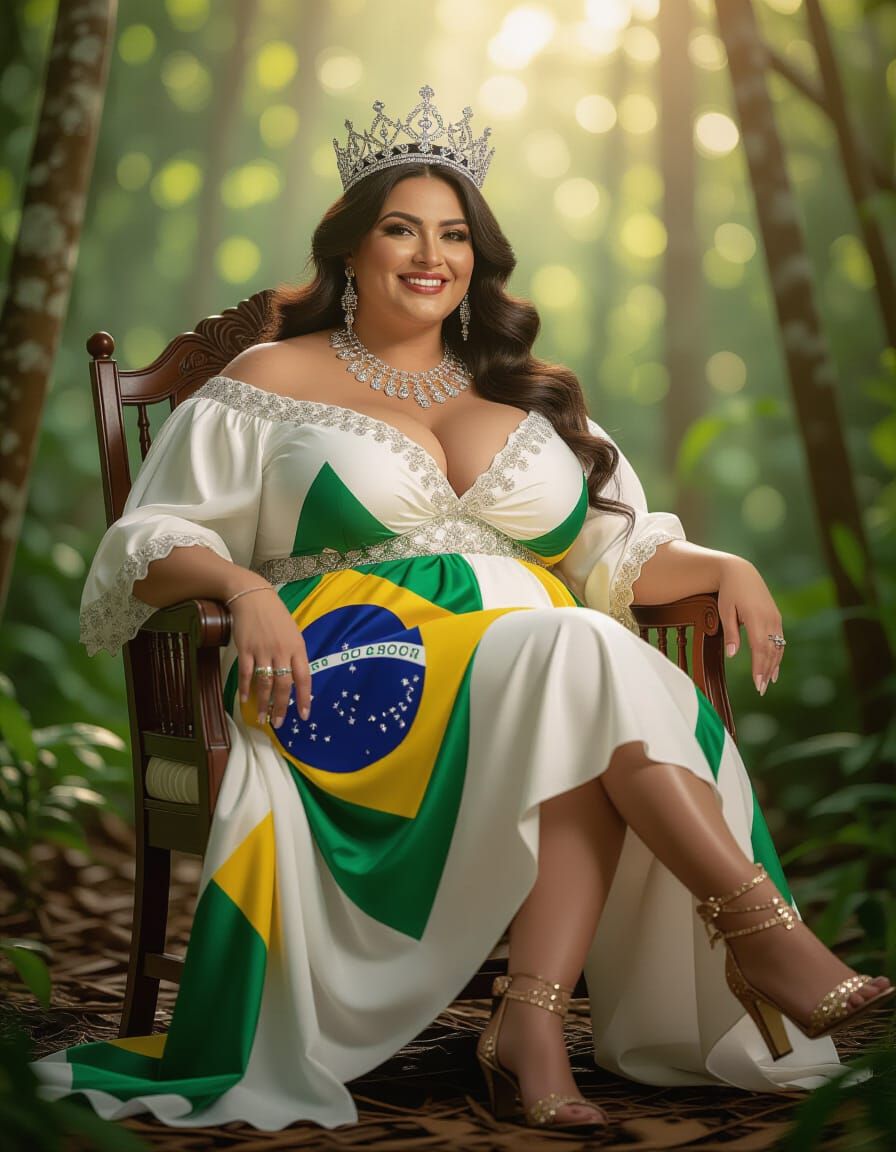 Egyptian Queen in Amazon Forest, Photorealistic Style