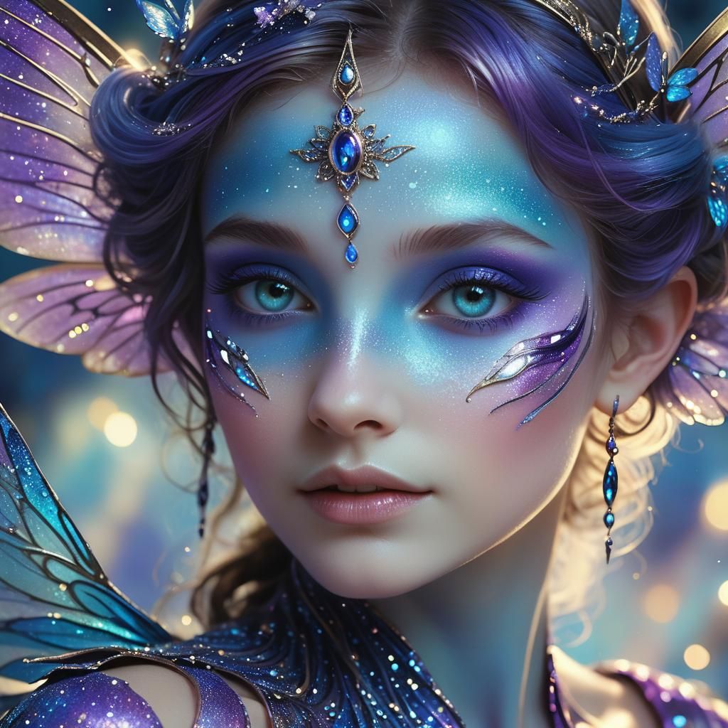 Saturn Fairy Portrait in Ethereal Fantasy Style