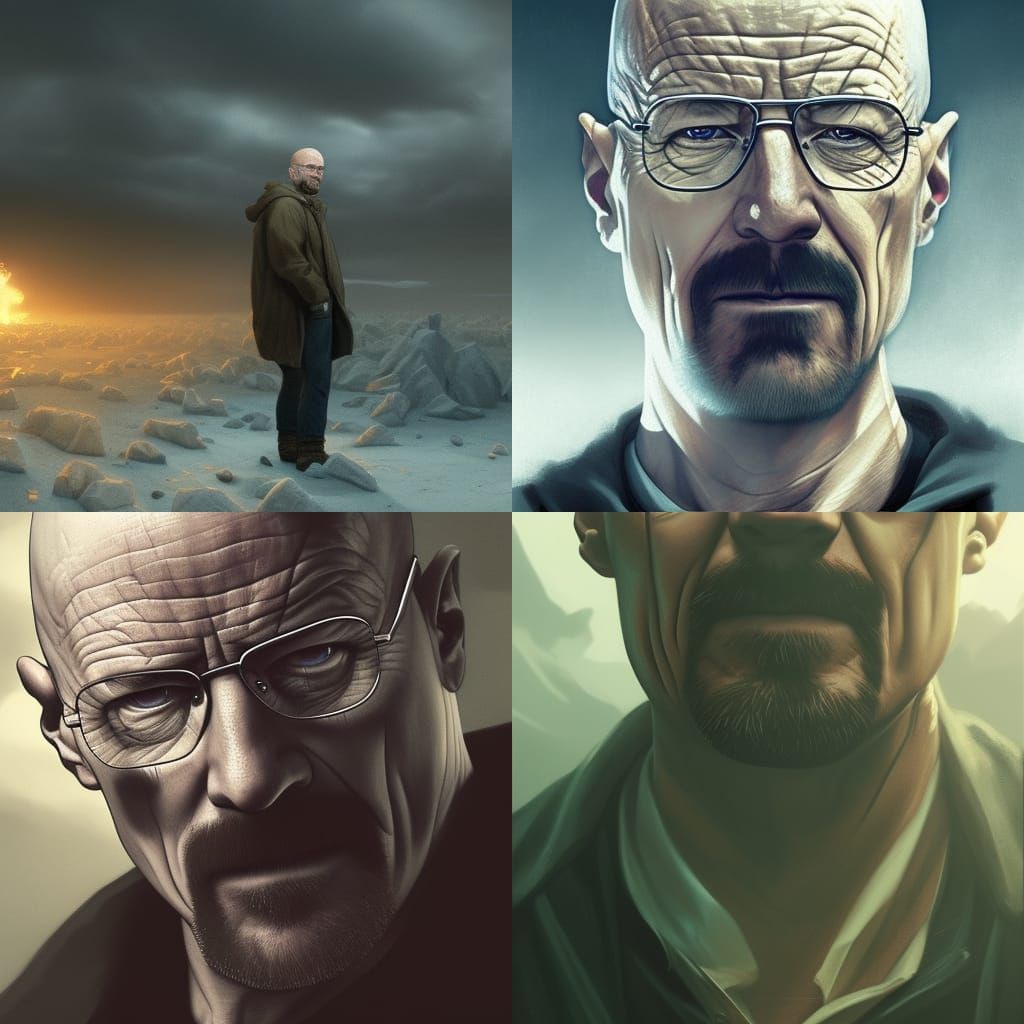 Walter White Dark Fantasy Portrait in 8K