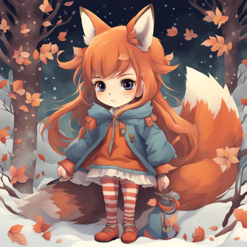 Stylized Fox Girl Illustration