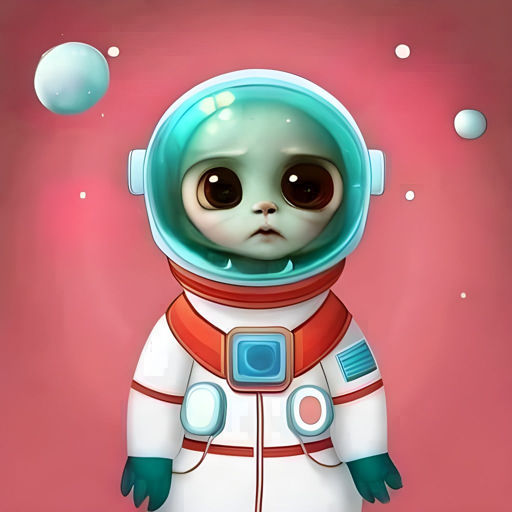 Astronaut Ant in Space, Illustrative Art