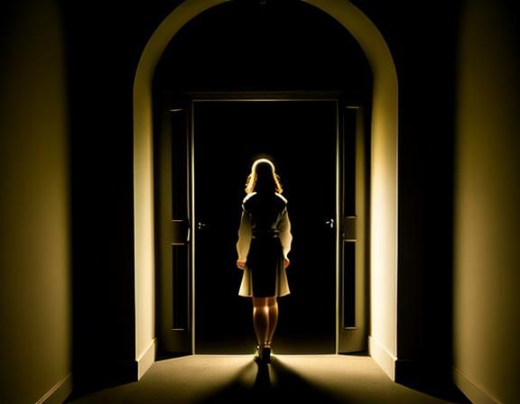 Backlit Figure in Expressionist Chiaroscuro