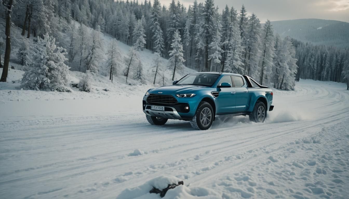 Aston Martin Valour Pickup Truck Concept in Cinematic Style