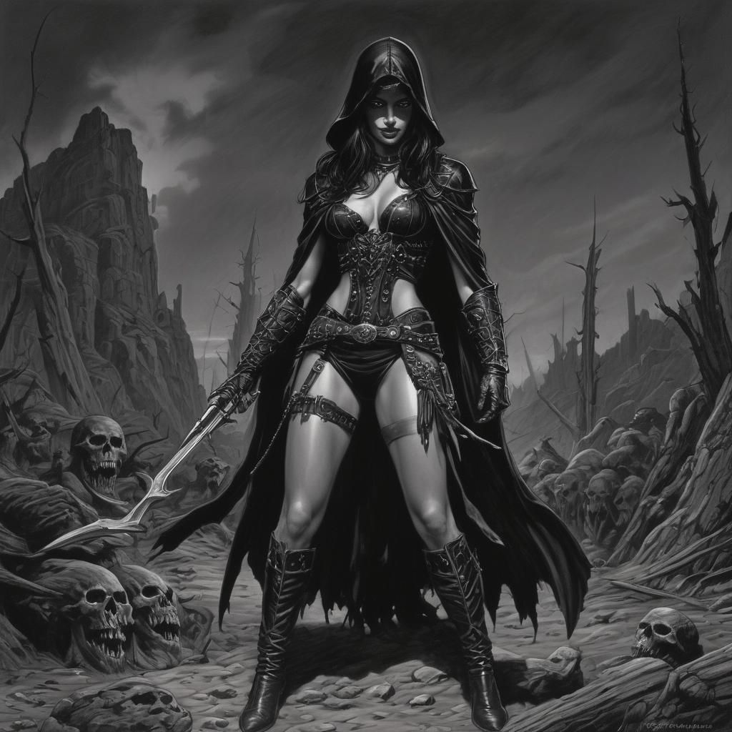 Grimdark Fantasy Dragon Slayer