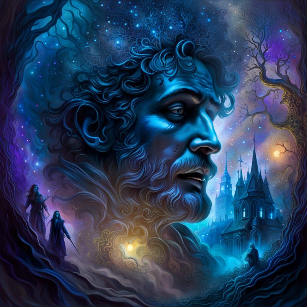 Deep Thought Fantasy Illustration