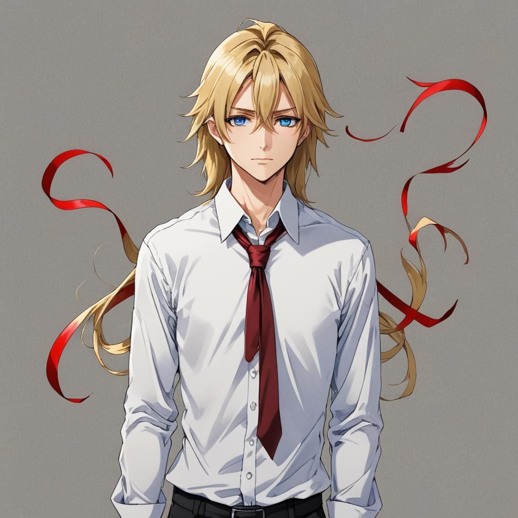 Anime Style Portrait of a Young Man