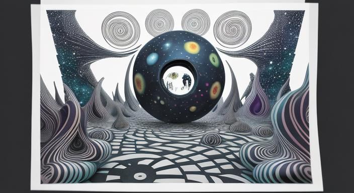 Cosmic Tim Burton Style 3D Render