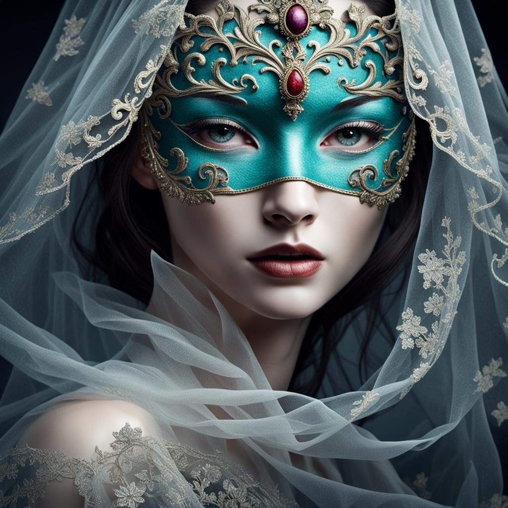 Surreal Veiled Masks Revealing Inner Beauty