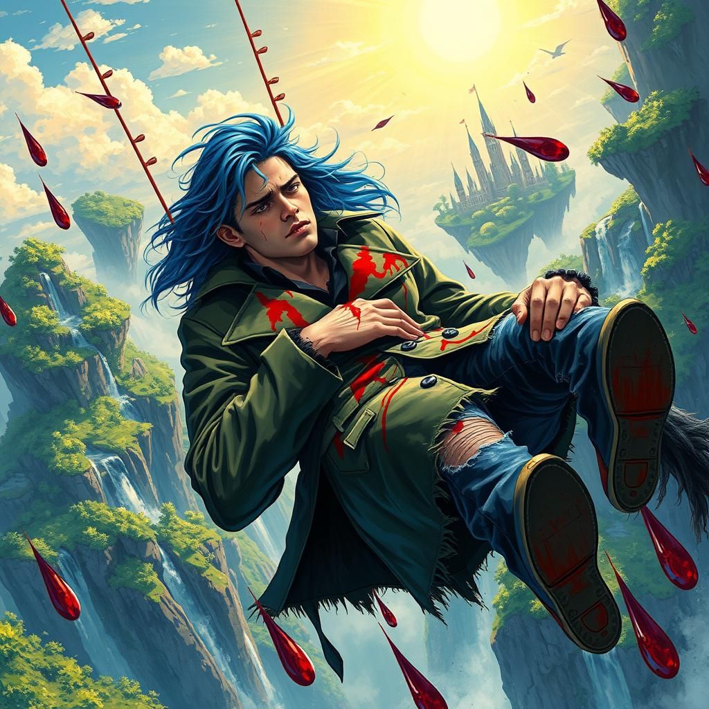 Ethereal Fall: Gothic Surrealism in a Dreamscape