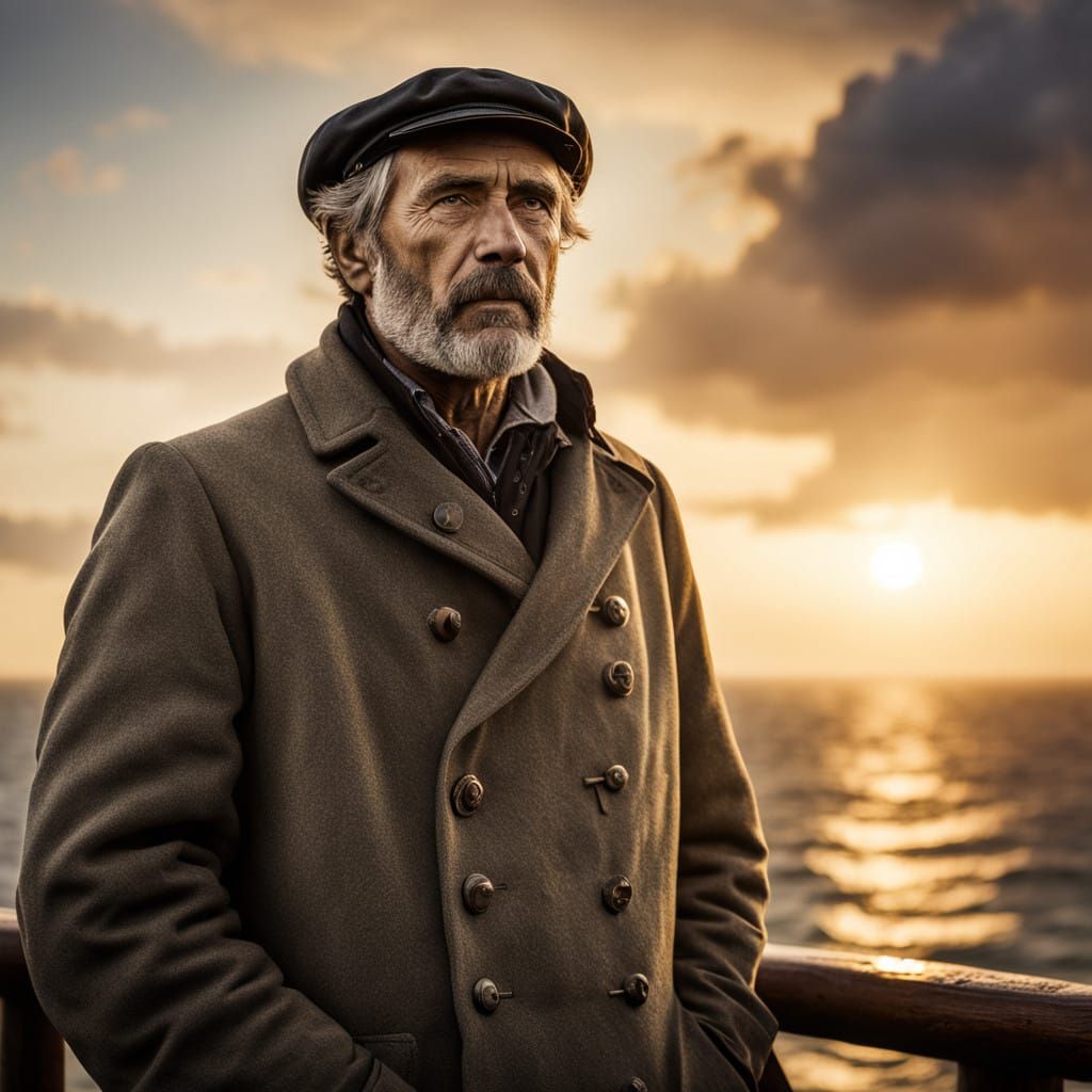 Rugged Sailor Longs for Home on Whaling Ship