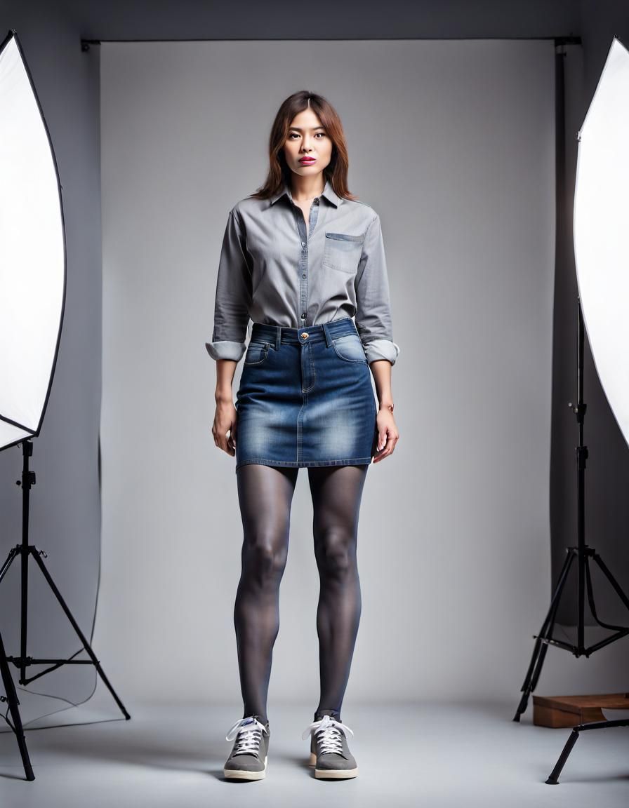Transgender Woman's Fashion Photoshoot in Studio