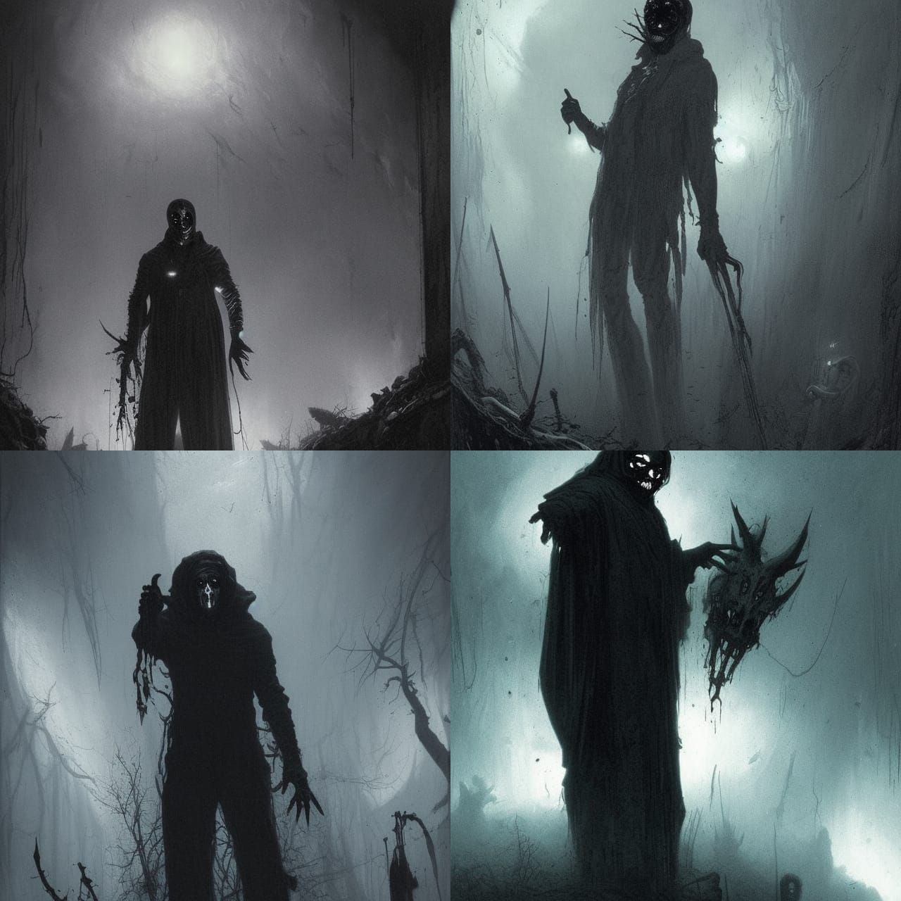 Gothic Horror Killer in the Style of Gustave Doré