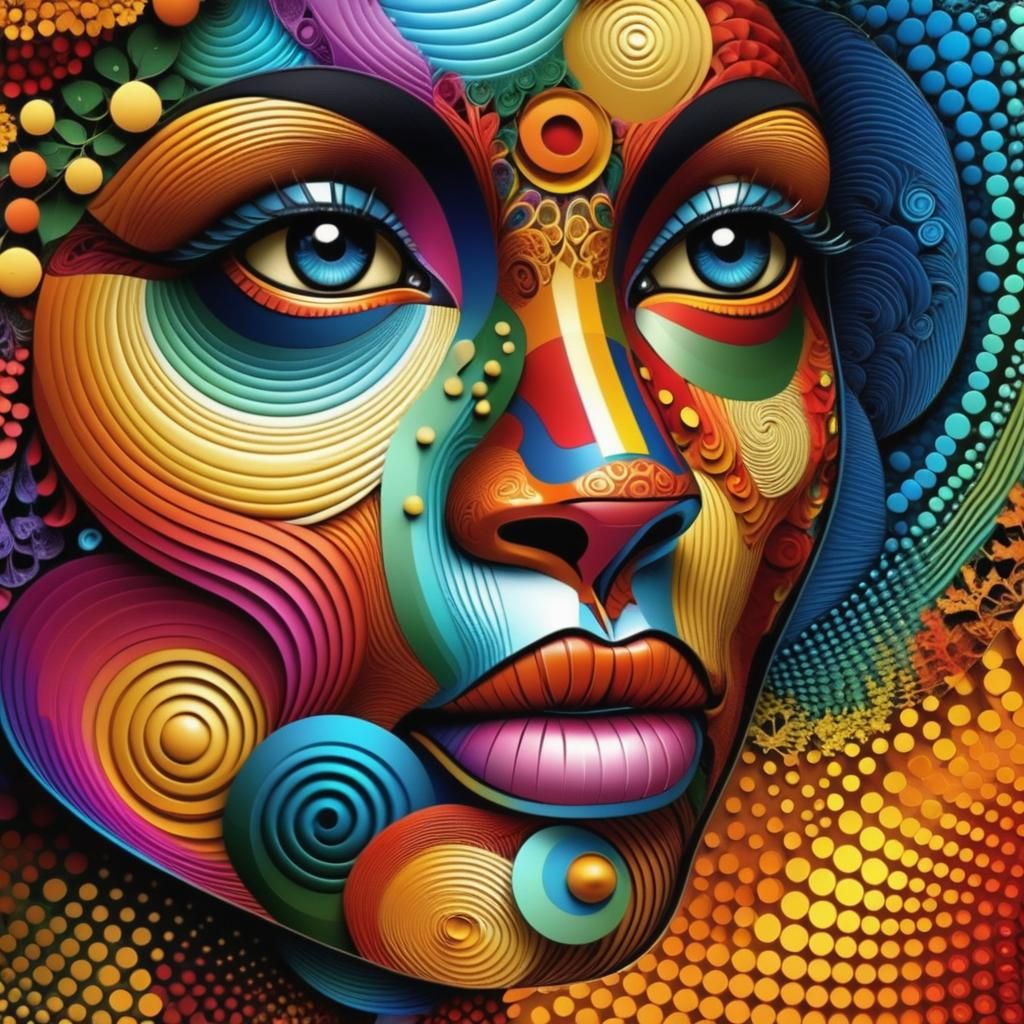 Tiger Made of Autumn Leaves: Abstract 3D Art