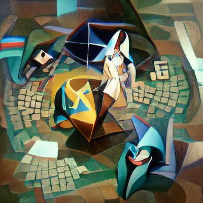 Geometric Artifact in Abstract Cubist Style