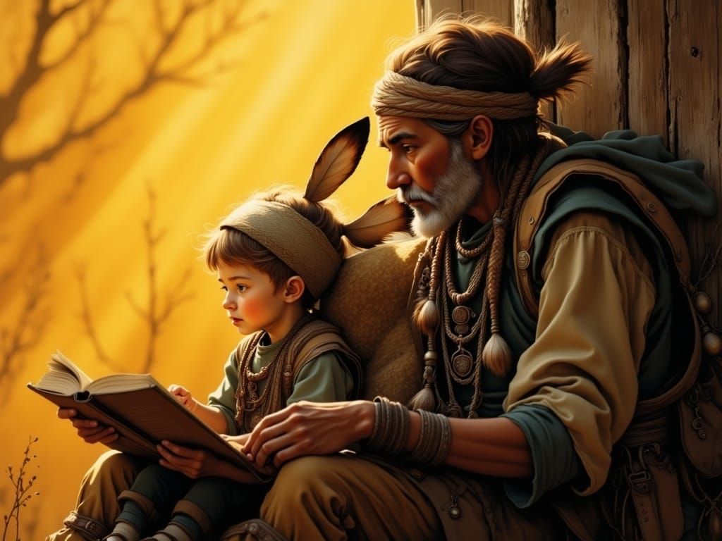 Ancient Native American Teaches Grandchildren Tracking Skill...