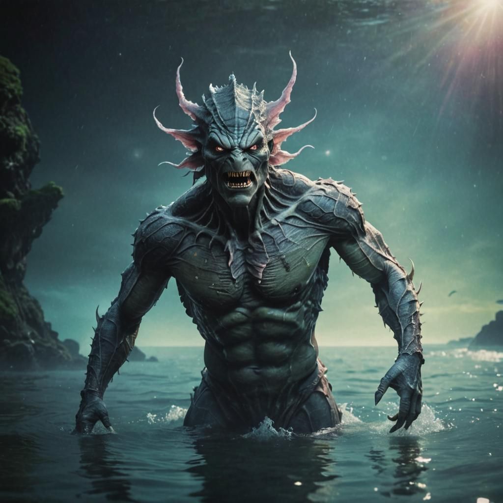 Handsome Sea Creature in Hyperrealistic Underwater Photo