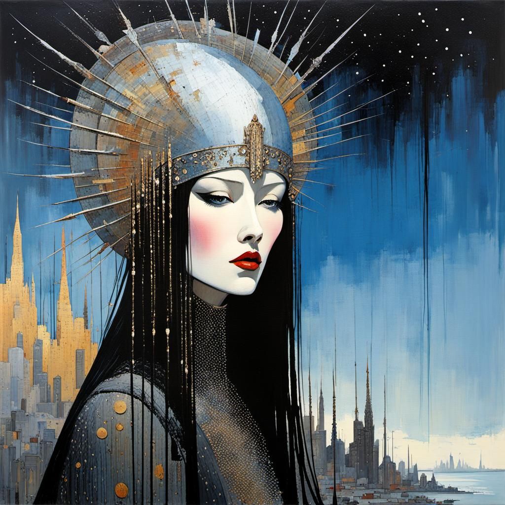 Post-Apocalyptic Impasto Painting with Thick Brushstrokes