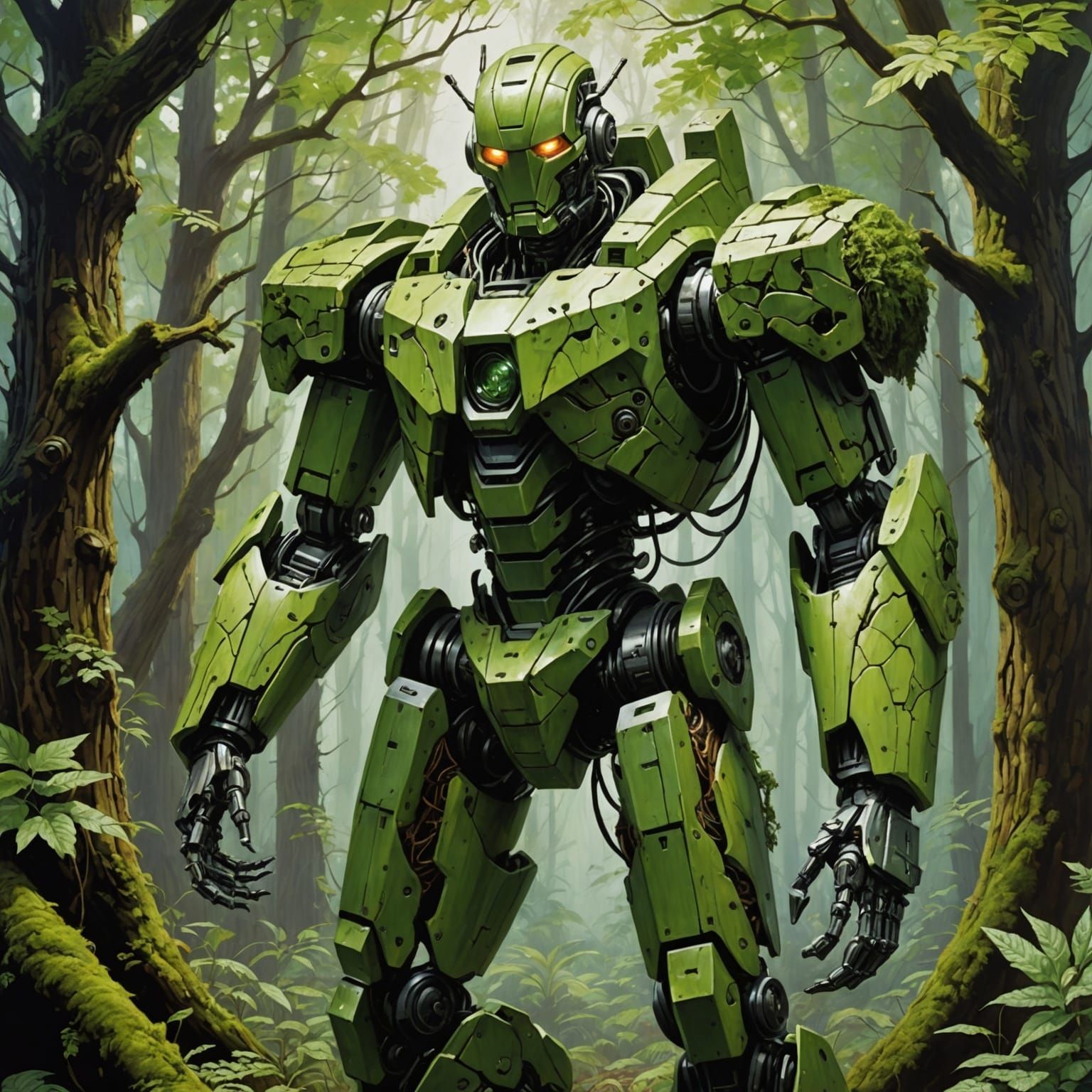 Biopunk Plant Robot in an Anatomical Style