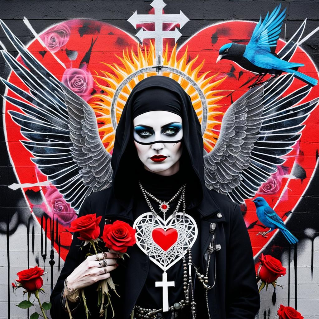 Punk Faith Mural in Dada-Inspired Street Art