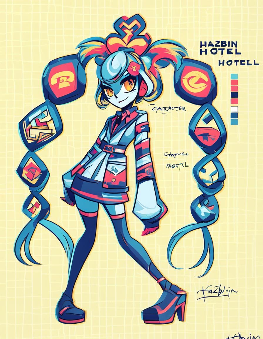 Attractive Hazbin Hotel Style Character Design