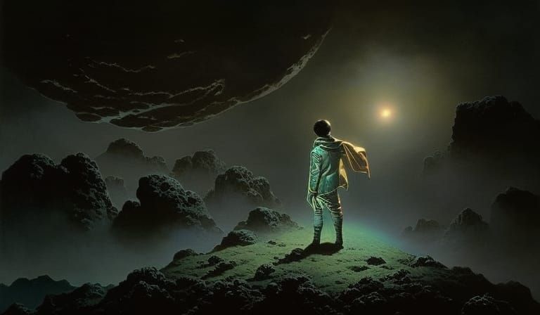 Explorer - Oil on Canvas Inspired by Zdzisław Beksiński