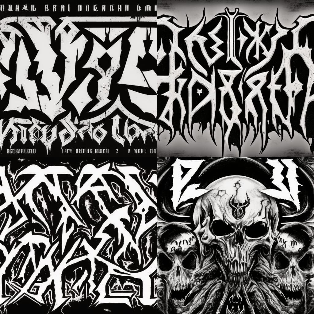 Classic Death Metal Typography Logo