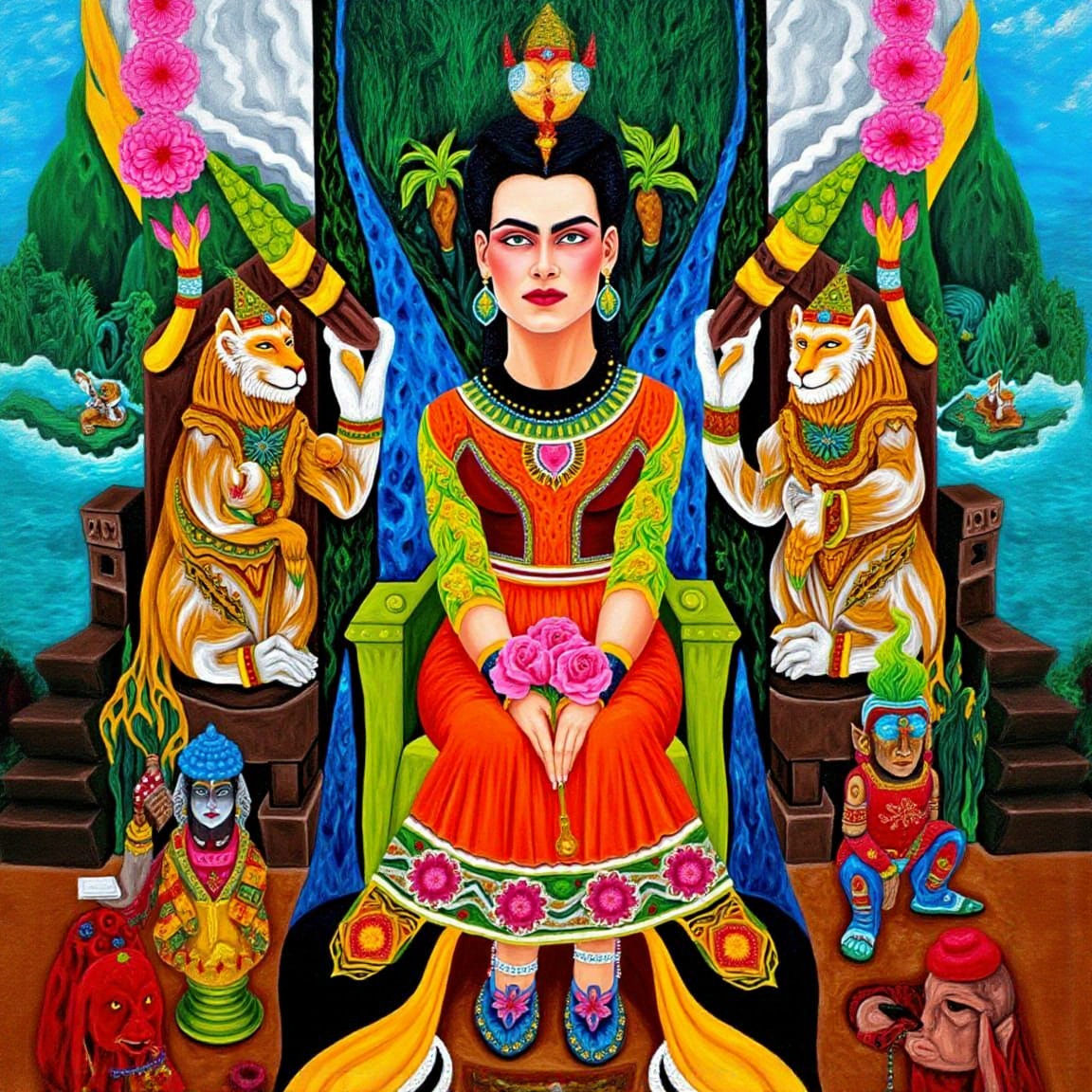 Frida Kahlo in Esoteric Jungle City