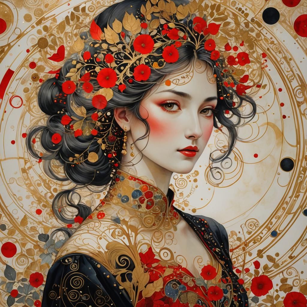 Double Exposure Portrait with Birds and Constellations