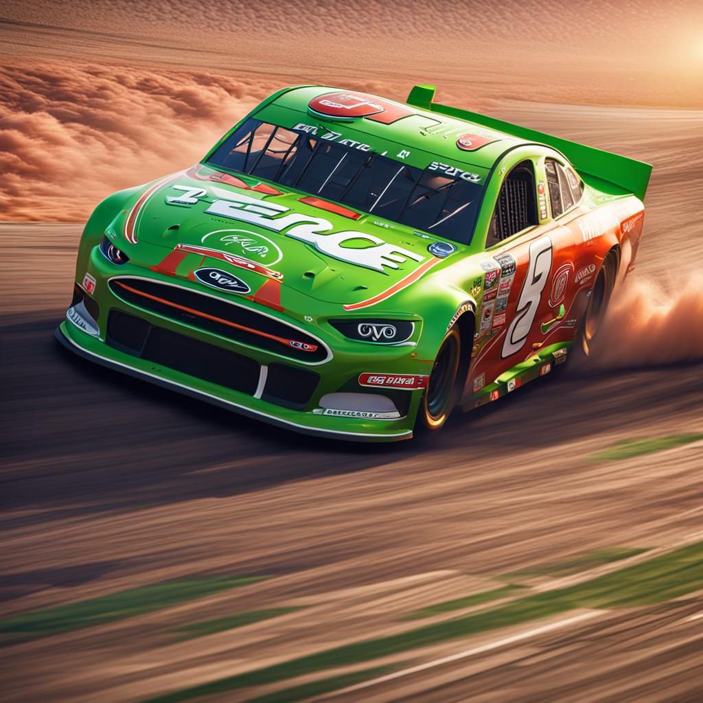 Pepe the Frog Races in NASCAR: Detailed Matte Painting
