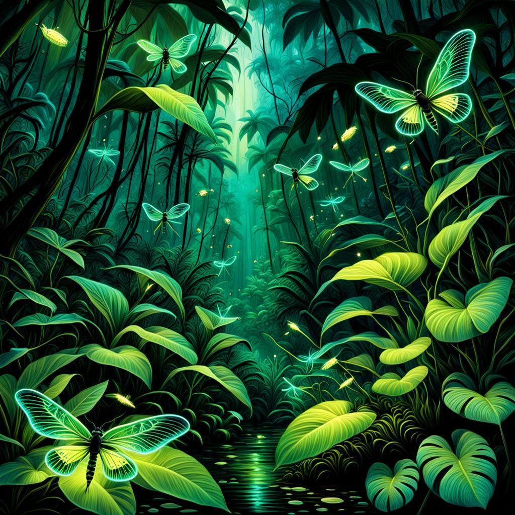Bioluminescent jungle
