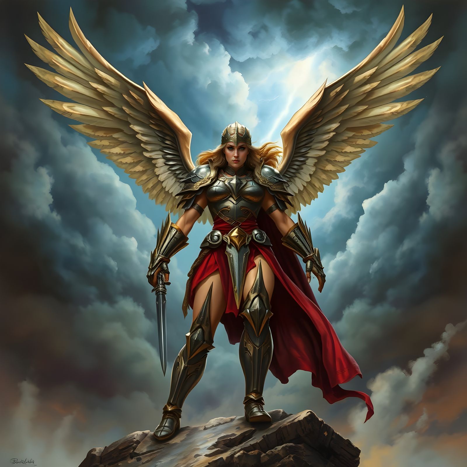 Valkyrie Warrior in Combat Stance