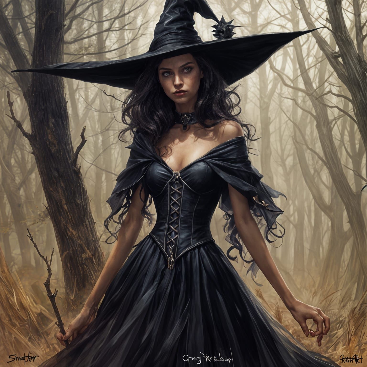 Enchanting Fairy Witch, Sinister Fantasy Art